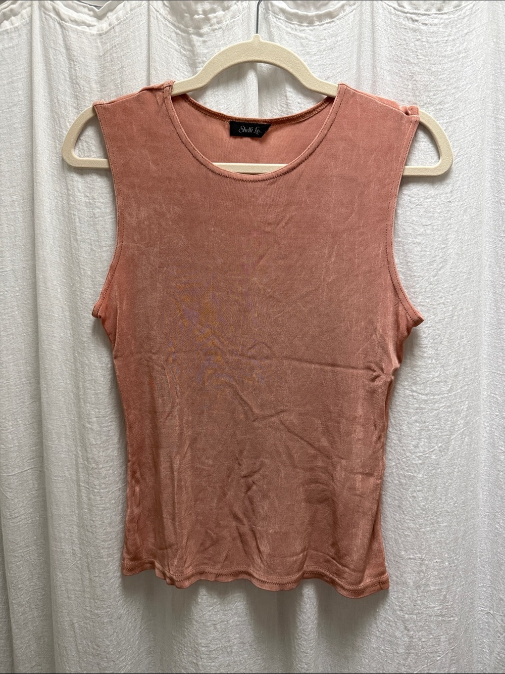 Slinky Y2K Ribbed Sleeveless Tank in Dusty Rose